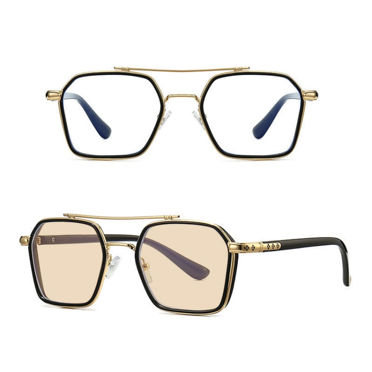 Double Beam Polarized Color Changing Myopic Glasses