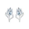 BSE873  925 Sterling Silver Tulip Stud Earrings for Women