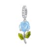 Sterling Silver Zircon Rose UV Color Changing Bead Accessory