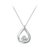 Sterling Silver Plated Plated Waterdrop Moissanite Necklace