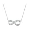 Sterling Silver Plated Mobius Ring Moissanite Necklace