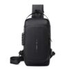 WEPOWER Men Chest Bag Anti-Theft Password Lock Locomotive Bag Messenger Bag