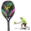 CAMEWIN 3K Carbon Fiber Beach Tennis Racket Soft EVA Tennis Paddle