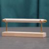 Removable Solid Wooden Base Ring Display Metal Stand Sponge Bar Ring Storage Rack
