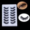 7pairs /Box Faux Mink False Eyelashes C-Curved Elongated Eyelashes