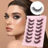 7pairs /Box Faux Eyelashes Natural Fluffy 3D Mink Lengthen Eyelashes