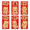 6pcs /Pack Dragon New Year Red Packets Cartoon Dragon Zoshili New Year Red Envelopes