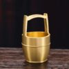 Bucket of Gold Brass Office Entrance Feng Shui Mini Ornament