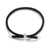S925 Sterling Silver Platinum-plated Adjustable Basic Braided Bracelet