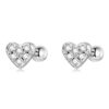 S925 Sterling Silver Electroplated Zircon Love Earrings