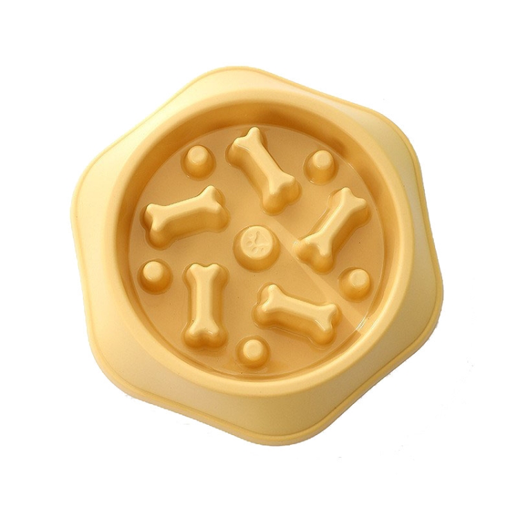 Bone Shape Dog Slow Food Bowl Dog Food Pot Pet Feeder