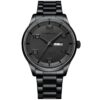 CRRJU 5005 Men Steel Strap Watch Simple Business Personalized Waterproof Watch With Calendar Display