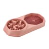 Bone Slow Food Lick Bowl Pet Diet Double Bowl Dog Cat Food Bowl