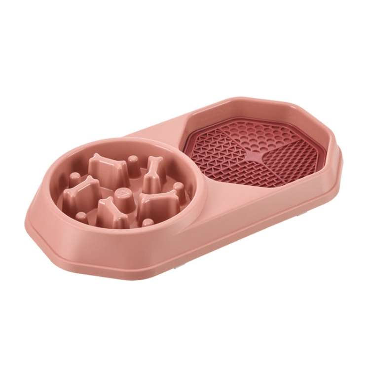 Bone Slow Food Lick Bowl Pet Diet Double Bowl Dog Cat Food Bowl