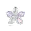S925 Sterling Silver Opal Flower Silicone DIY Beads