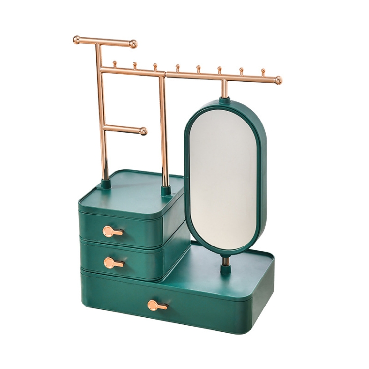 Jewelry and Cosmetics Storage Box Dressing Table with Mirror