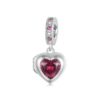 S925 Sterling Silver Permanent Love Heart Pendant DIY Beads