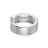 S925 Sterling Silver Platinum Plated Metallic Ring Single Ear Cuff