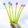10pcs 0.5mm Tulip Silicone Gel Pen That Changes Color When Exposed to Light