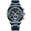 Curren M8355 Men Watch Waterproof Quartz Six Stitches Calendar Steel Belt Business Watch