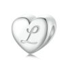 S925 Sterling Silver Platinum-plated Love Letters DIY Beads