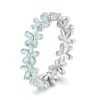 S925 Sterling Silver Oil Dripping Flower Arrangement Ring