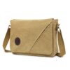 LIJIEBAO Canvas Shoulder Bag Men Casual Messenger Bag Simple Student Schoolbag