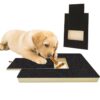 Dog Scratch Board Wooden Sandpaper Dog Nail Grinders with Treat Drawer