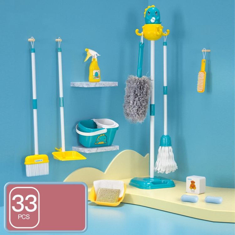 Children Cleaning Tool Toy Set Removable Cart High Capacity Simulation Play House Clean Toys