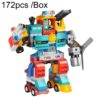 Variable Robot Car Building Block Toys Children Educational Assembling Toys