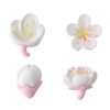 4pcs /Set Fresh Rustic Flowers Refrigerator Stickers Magnetic Tulip Decorative Paste