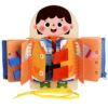 Children Wooden Multi-layer Practice Dressing Board Montessori Early Learning Educational Toy
