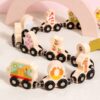 11 In 1 Magnetic Drag Train Cognitive Enlightenment Wooden Early Learning Educational Toys