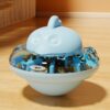 Cartoon Chick Shape Rubber Flying Saucer Funnel Ball Cat Dog Toys