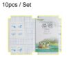 10pcs / Set Students Self-Adhesive Book Covers Textbook Frosted Waterproof Protective Film