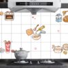 Kitchen Heat-Resistant Greaseproof Decals Household Waterproof Self-Adhesive Wall Stickers