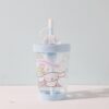 535ml Cartoon Cute Doll Straw Cup Outdoor Portable Stirring Cup