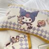 1pair 52x78cm Cartoon Sanrio 8-Layer Gauze Pillow Towel Cotton Pillow Cover, Pillow Core Not Included