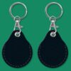2pcs Cute Sensor Access Door Card Cover Keychain Elevator Water Drops Round Key Holder
