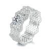 MSR061 S925 Sterling Silver Lace Hollow Moissanite Ring