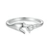 SCR1069 S925 Sterling Silver Plated With Platinum Hand-In-Hand Shape Ring