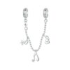 S925 Sterling Silver Platinum-plated Note Shape Safety Chain Jewelry Pendant Accessories