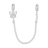S925 Sterling Silver Platinum Plated Butterfly Safety Chain Bracelet Accessories