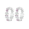S925 Sterling Silver Platinum-plated Iris Earrings