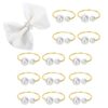 10pcs /Bag Pearl Napkin Rings Metal Napkin Buckles Christmas Wedding Holiday Party Dinnig Table Decoration