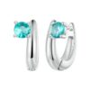 S925 Sterling Silver Platinum-Plated Green Female Earrings
