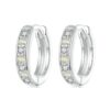 S925 Sterling Silver With Platinum-Plated Colorful Zircon Earrings