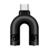 U-shape Splitter Stereo Plug 1 in 2 Type-C To Dual 3.5mm Jack Audio Mic Headphone Splitter Adapter