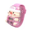 Cute Cartoon Piggy Children Electronic Watch Colorful LED Toy Music Watch Gifts