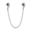 S925 Sterling Silver Oxidized Cross Safety Chain Bracelet Accessories